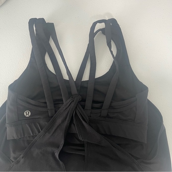 Lululemon Nouveau Limits Tank Top with Built in Sport Bra in Black Size 4 - Picture 7 of 10